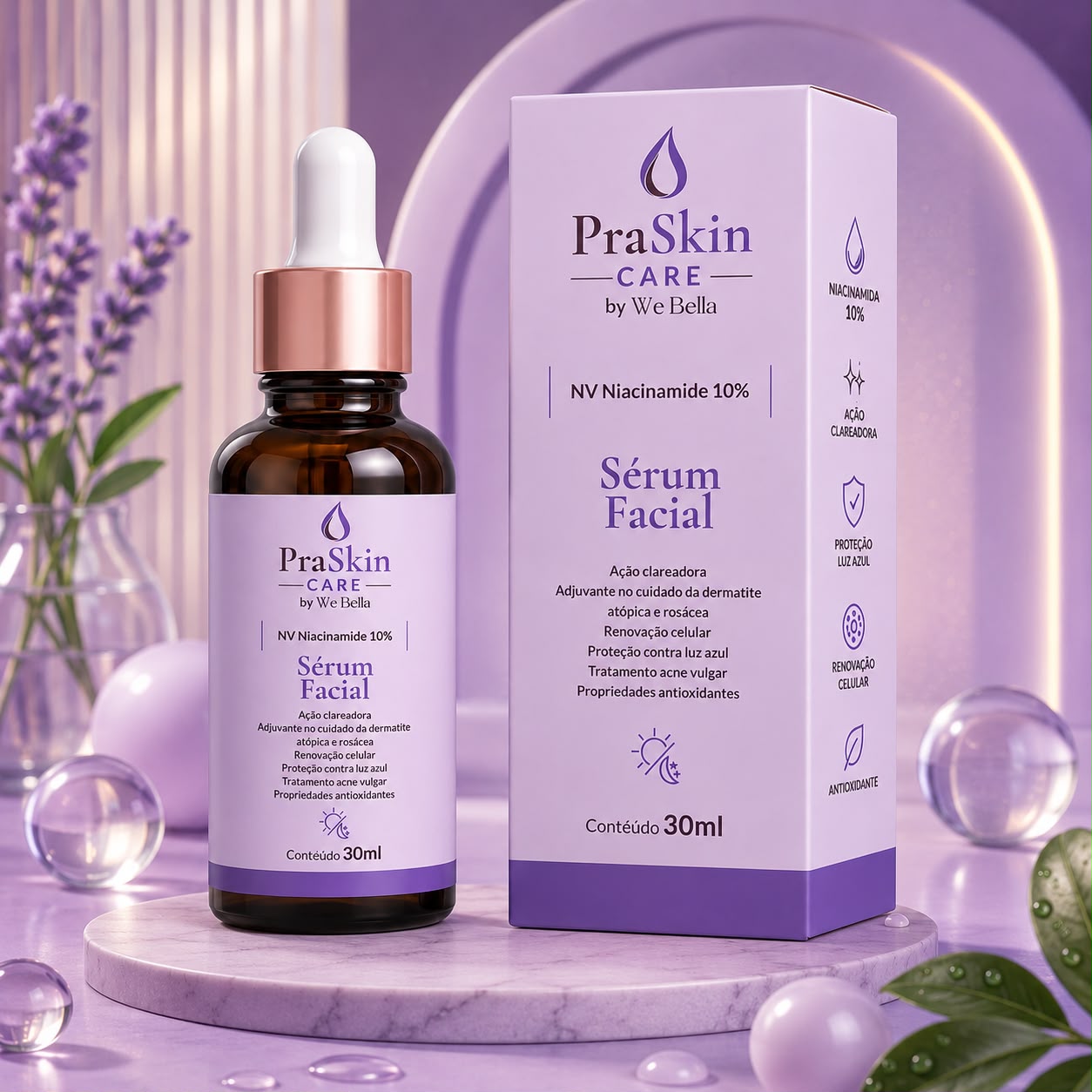 Sérum Facial NV Niacinamide 10% PraSkin Care by We Bella 30ml