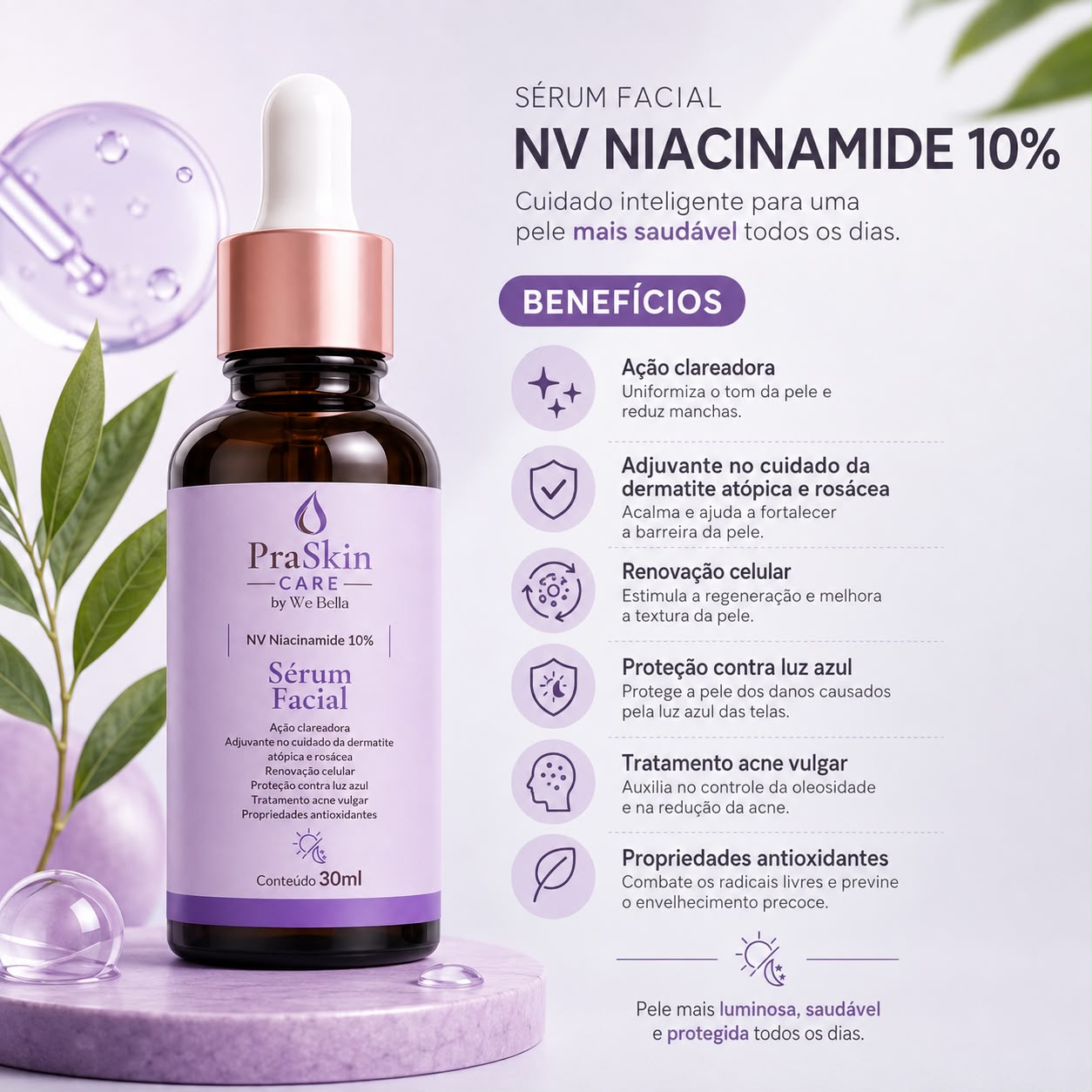 Sérum Facial NV Niacinamide 10% PraSkin Care by We Bella 30ml