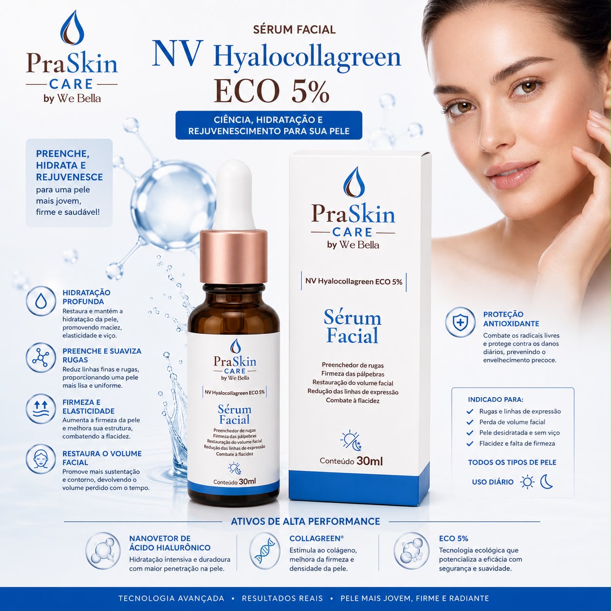 Sérum Facial Clareador Nv Cysteamine PraSkin Care by We Bella 30ml - Cópia